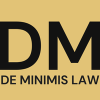 De Minimis Law logo